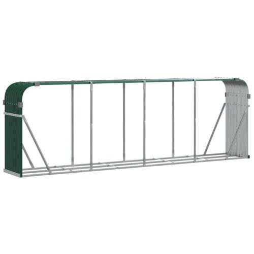 Log Holder Green 300x45x100cm Galvanised Steel - Image 2