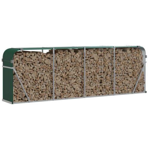 Log Holder Green 300x45x100cm Galvanised Steel - Image 3