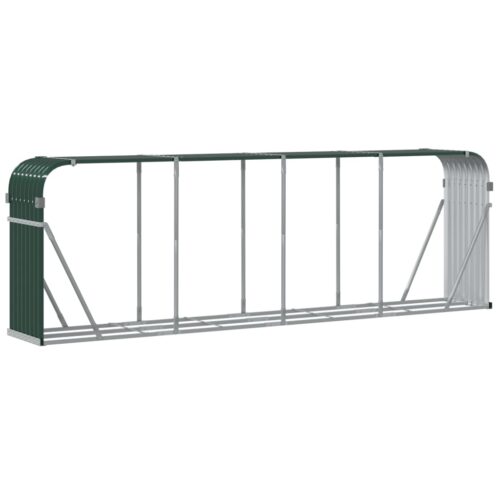 Log Holder Green 300x45x100cm Galvanised Steel - Image 6