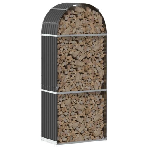 Log Holder Anthracite 80x45x190cm Galvanised Steel - Image 3