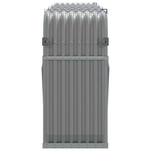 Log Holder Light Grey 234x45x100cm Galvanised Steel - Image 5