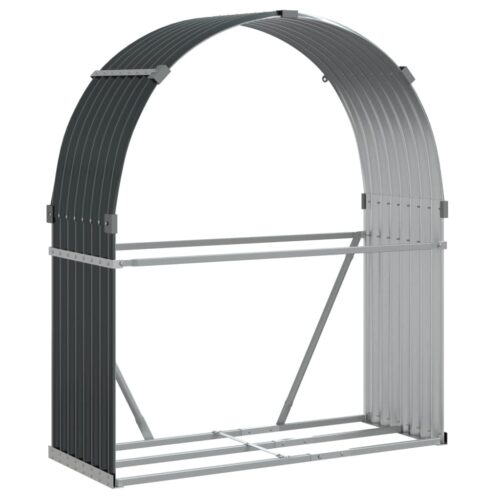 Log Holder Anthracite 120x45x140cm Galvanised Steel - Image 2