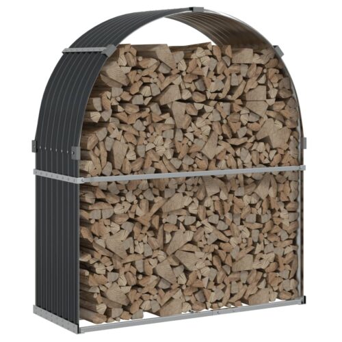 Log Holder Anthracite 120x45x140cm Galvanised Steel - Image 3