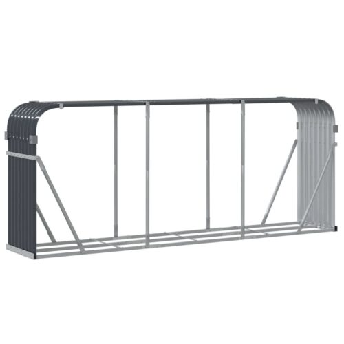 Log Holder Anthracite 234x45x100cm Galvanised Steel - Image 6