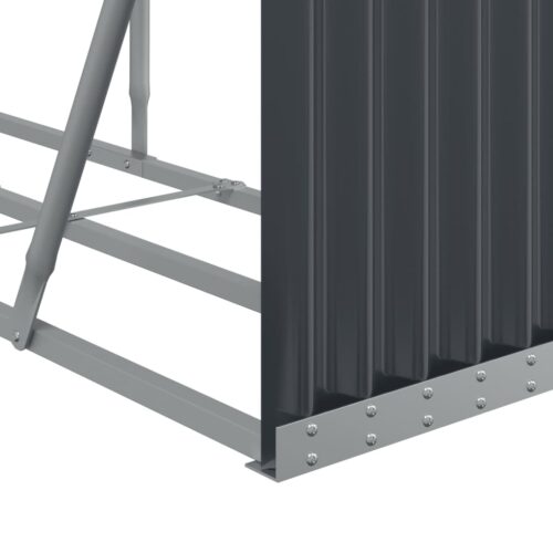 Log Holder Anthracite 234x45x100cm Galvanised Steel - Image 7