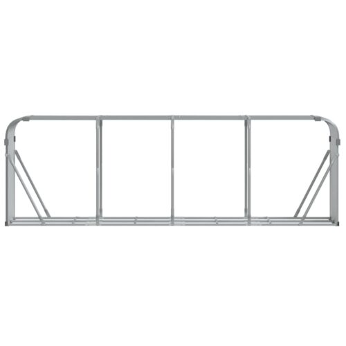 Log Holder Light Grey 300x45x100cm Galvanised Steel - Image 4