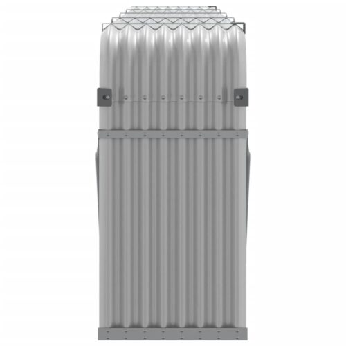 Log Holder Light Grey 300x45x100cm Galvanised Steel - Image 5