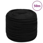 Black Poly Rope 6mm 50M Polyester
