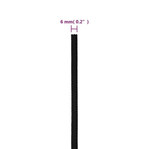 Black Poly Rope 6mm 50M Polyester - Image 6