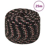 Boat Rope Black 12mm 25M Polypropylene