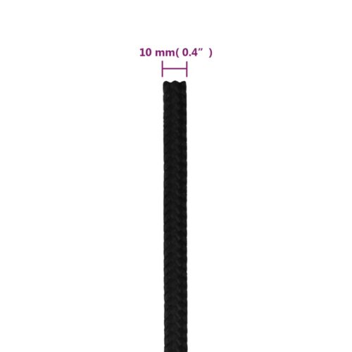 Black Poly Rope 10mm 50M Polyester - Image 6