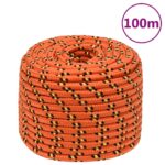 Boat Rope Orange 12mm 100M Polypropylene