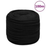 Black Poly Rope 8mm 100M Polyester