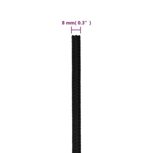 Black Poly Rope 8mm 100M Polyester - Image 6