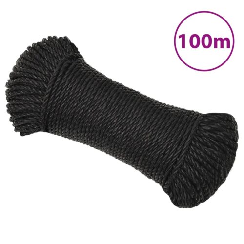 Black Poly Rope 6mm 100M Polypropylene