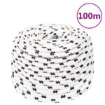 White Poly Rope 10mm 100M Polyester
