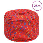 Boat Rope Red 8mm 25M Polypropylene