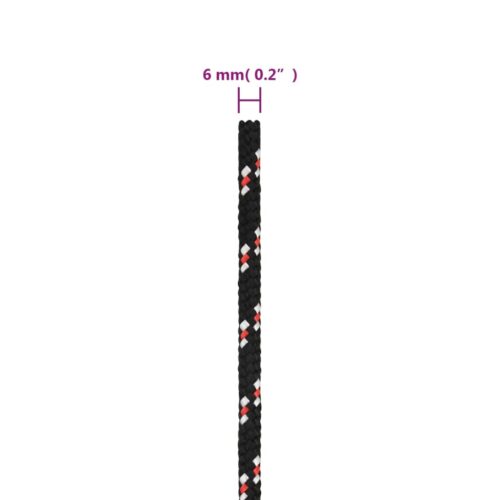 Boat Rope Black 6mm 50M Polypropylene - Image 6