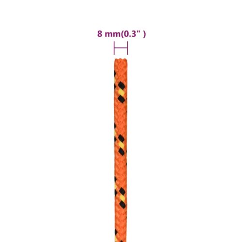 Boat Rope Orange 8mm 50M Polypropylene - Image 6