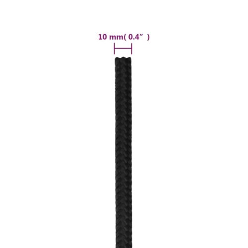 Boat Rope Full Black 10mm 50M Polypropylene - Image 6