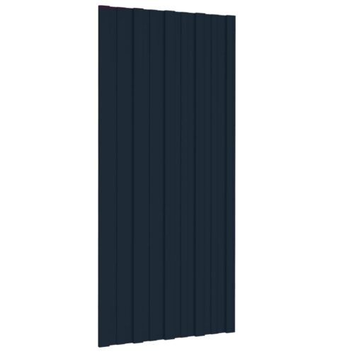 Roof Panels 12pcs Galvanised Steel Anthracite 100x45 cm - Image 3