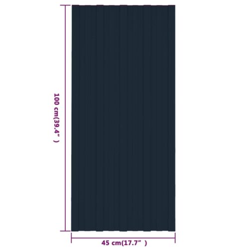 Roof Panels 12pcs Galvanised Steel Anthracite 100x45 cm - Image 7
