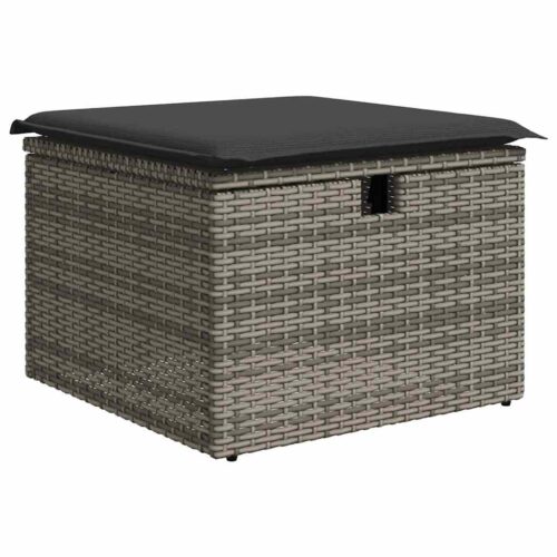 7-Piece Outdoor Sofa Set Garden Patio Lounge Cushions Chairs Grey Poly Rattan - Image 6