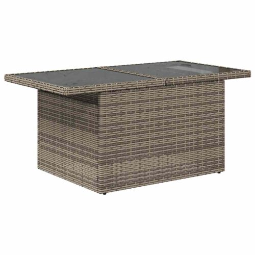 7-Piece Outdoor Sofa Set Garden Patio Lounge Cushions Chairs Grey Poly Rattan - Image 7
