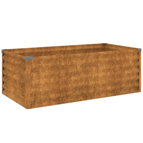 Raised Garden Bed 100x50x36cm Corten Steel