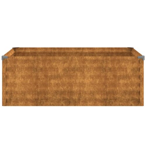 Raised Garden Bed 100x50x36cm Corten Steel - Image 4