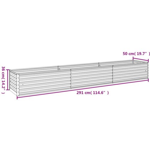 Raised Garden Bed 291x50x36cm Corten Steel - Image 7