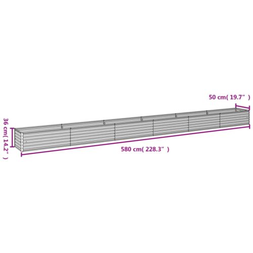Raised Garden Bed 580x50x36cm Corten Steel - Image 7