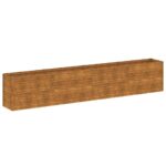 Raised Garden Bed 385x50x69cm Corten Steel