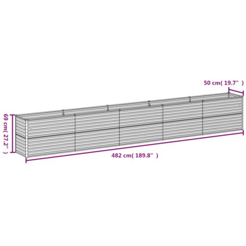 Raised Garden Bed 482x50x69cm Corten Steel - Image 7