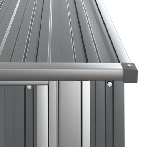 Garden Shed Grey 118.5x97x209.5cm Galvanised Steel - Image 7