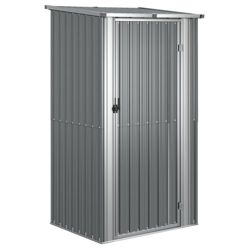 Garden Shed Grey 118.5x97x209.5cm Galvanised Steel - Image 9