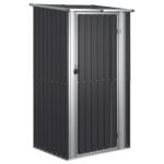 Garden Shed Anthracite 118.5x97x209.5cm Galvanised Steel