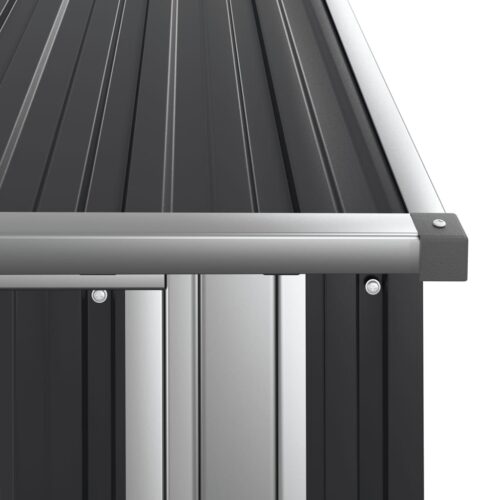 Garden Shed Anthracite 118.5x97x209.5cm Galvanised Steel - Image 7