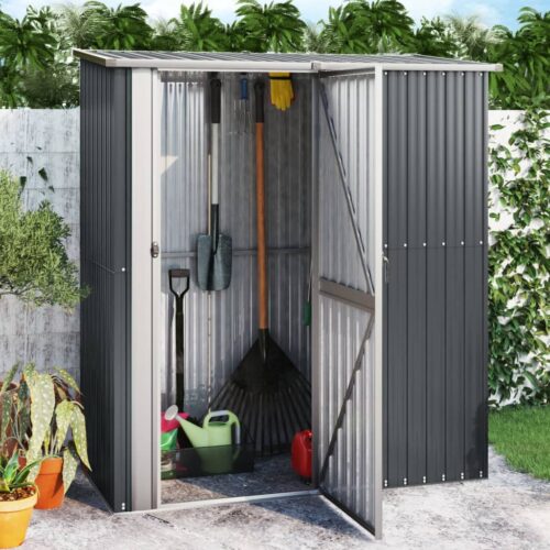 Garden Shed Anthracite 180.5x97x209.5cm Galvanised Steel - Image 2