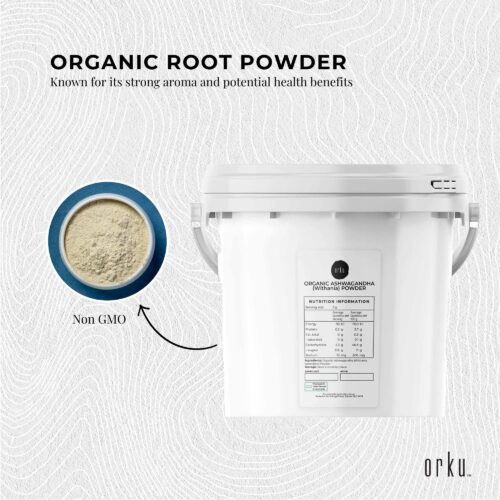 2.5Kg Organic Ashwagandha Powder Tub Withania Somnifera Root Herb Supplement - Image 4