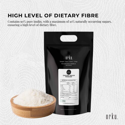 Orku 5Kg Chicory Root Inulin Powder Unflavoured Natural Prebiotic Fibre - Image 2