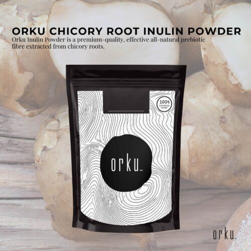 Orku 1Kg Chicory Root Inulin Powder Unflavoured Natural Prebiotic Fibre - Image 4