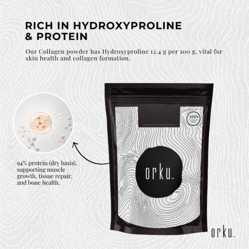 400g Collagen Powder Bovine Hydrolysate Protein Peptide Supplement Unflavoured - Image 4