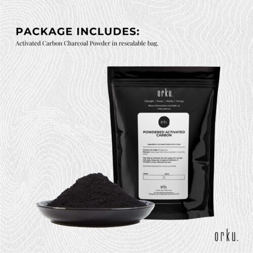 Orku 50g Activated Carbon Powder Coconut Charcoal Water Filtration - Image 2