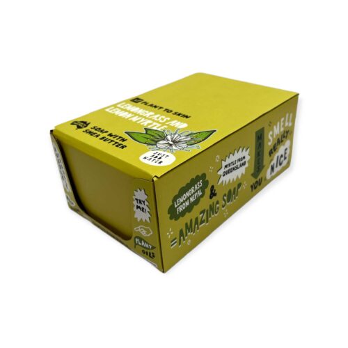 4x 100g Plant Oil Soap Lemongrass and Myrtle Scent Pure Natural Vegetable Bar