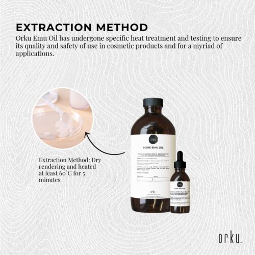 Orku 500ml Pure Emu Oil Bonus 25ml Bottle Australian Dromaius Novaehollandiae - Image 4
