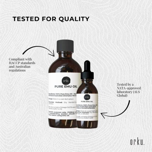 Orku 250ml Pure Emu Oil Bonus 25ml Bottle Australian Dromaius Novaehollandiae - Image 7