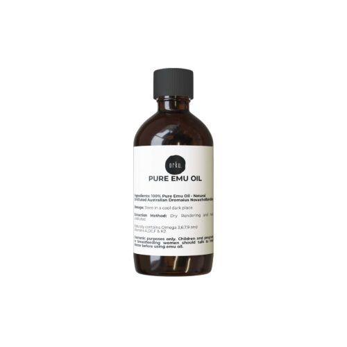 Orku 250ml Pure Emu Oil Natural Undiluted Australian Dromaius Novaehollandiae