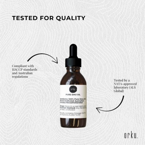Orku 25ml Pure Emu Oil with Dropper Undiluted Natural Dromaius Novaehollandiae - Image 5