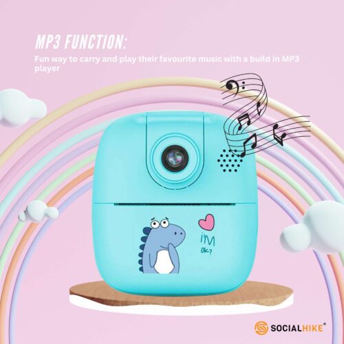 Kids Rechargeable Instant Print Camera Blue Digital Thermal Photo Video MP3 - Image 5